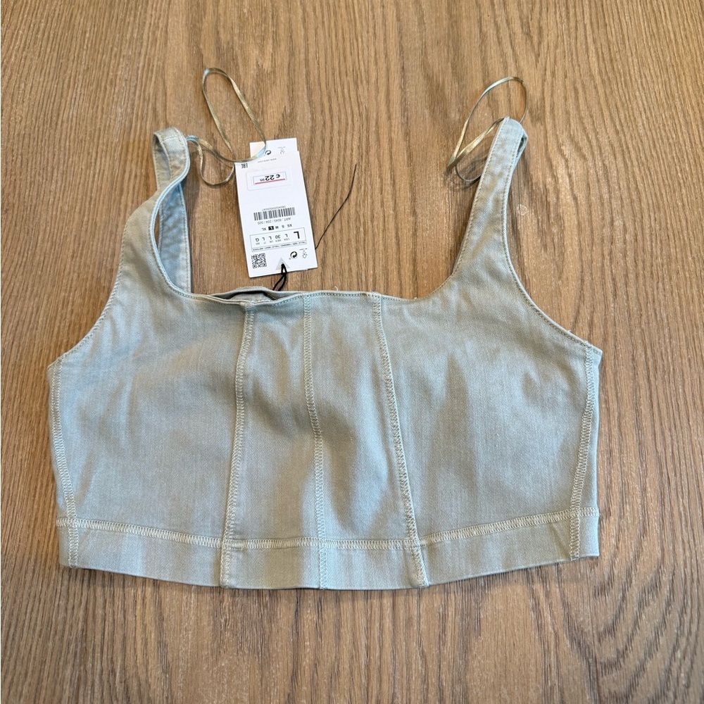 Zara Denim Capsule Collection Top - Picture 3 of 4